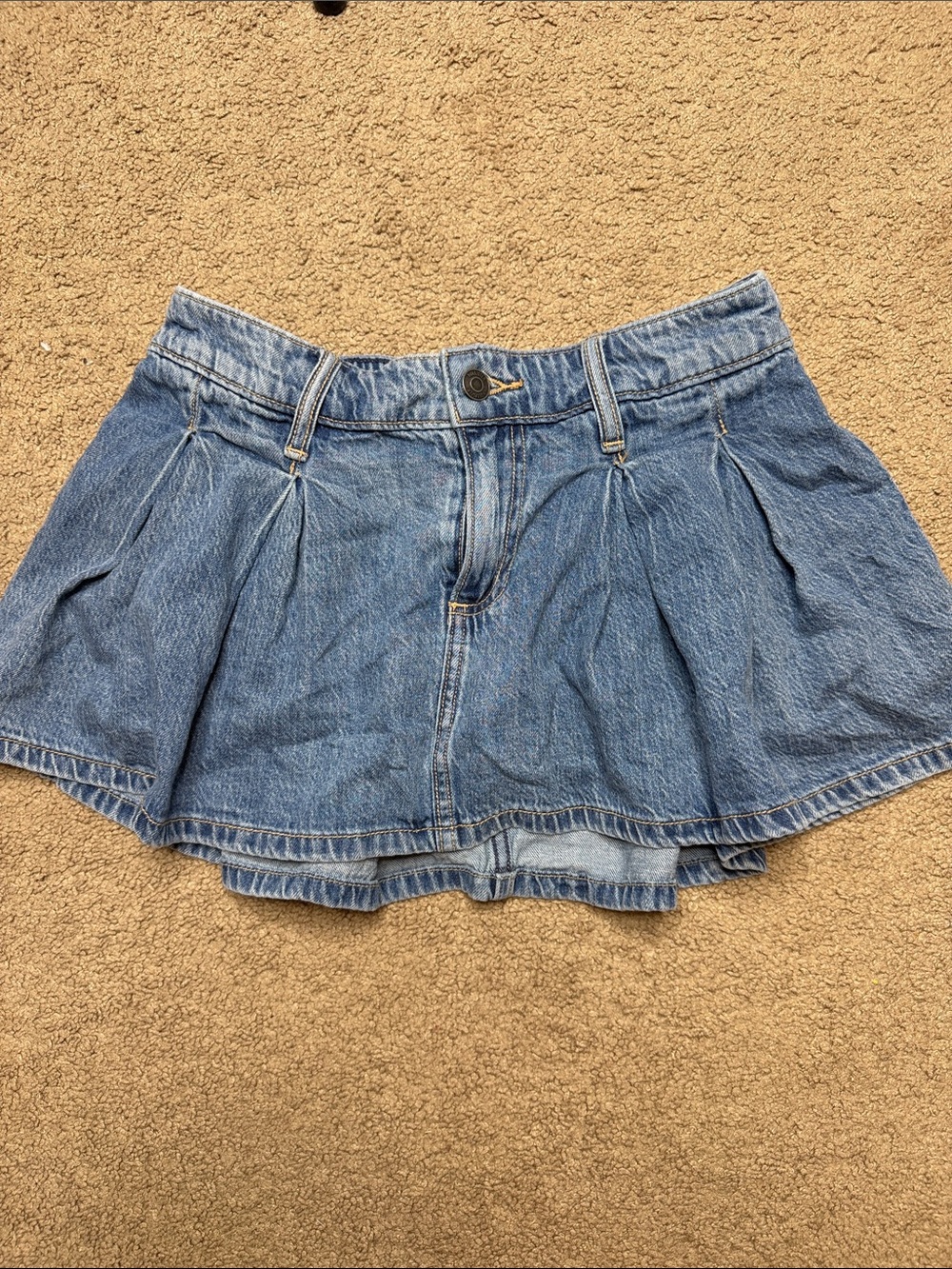 Hollister denim pleated denim skort
